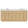 Custom image for Rift Oak with Brushed Nickel Trim / White Quartz / No Mirror