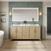 Custom image for White Oak with Brushed Nickel Trim / White Cultured Marble / No Mirror