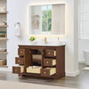 Custom image for Dark Walnut with Brushed Gold Trim / Giotto Quartz / No Mirror