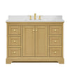 Custom image for Honey Oak with Brushed Gold Trim / Giotto Quartz / No Mirror