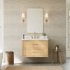 Custom image for Scandinavian Oak with Satin Bronze Trim / White Quartz / No Mirror