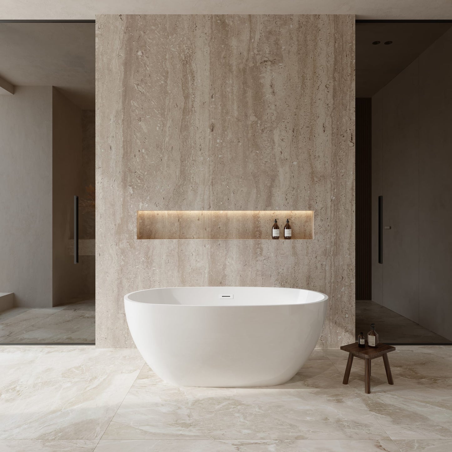 Juno Freestanding Acrylic Bathtub No Faucet 59 inch