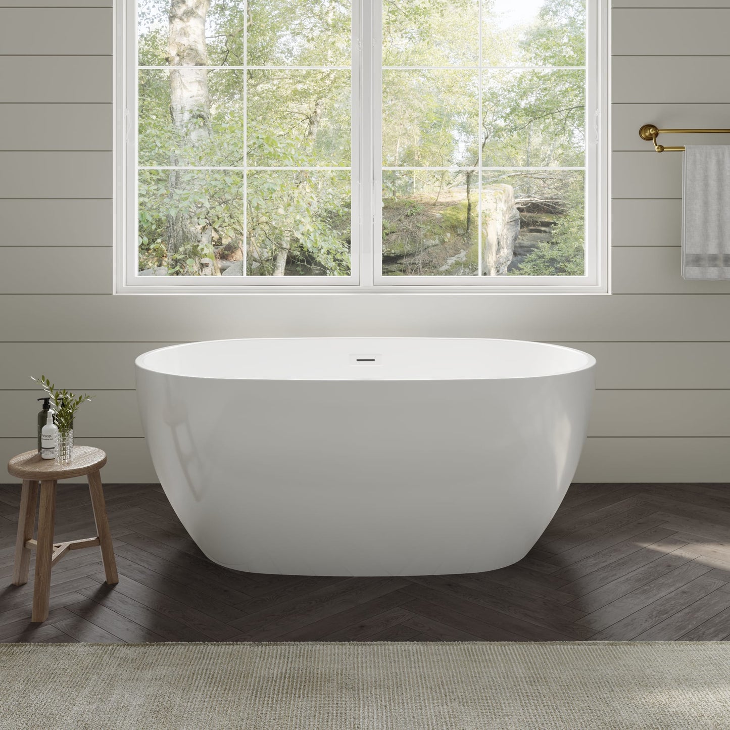 Juno Freestanding Acrylic Bathtub No Faucet 55 inch