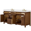 Custom image for Dark Walnut with Brushed Gold Trim / Giotto Quartz / No Mirror