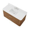 Custom image for Toasted Walnut with Brushed Nickel Trim / White Quartz / No Mirror