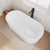 Custom image for White with Shiny White Trim and Matte Black Faucet / 67
