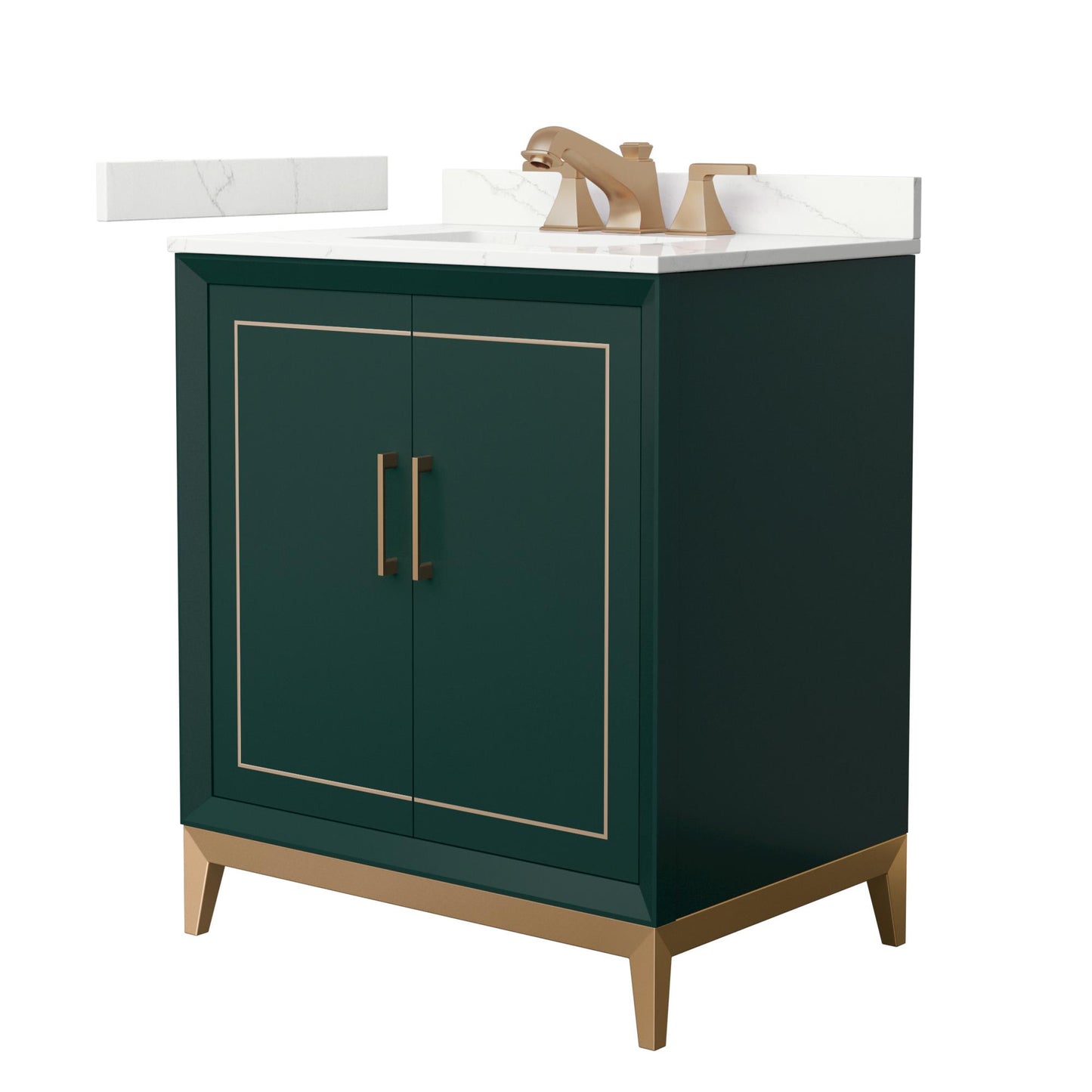 Marlena Bathroom Vanity with Countertop 30 inch Single Sink 3-hole Faucet Setup