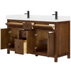 Custom image for Dark Walnut with Matte Black Trim / White Cultured Marble / No Mirror