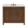 Custom image for Dark Walnut with Matte Black Trim / Giotto Quartz / No Mirror