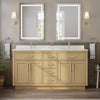 Custom image for Rift Oak with Brushed Nickel Trim / Giotto Quartz / No Mirror