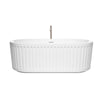 Custom image for White with Shiny White Trim and Brushed Nickel Faucet / 67