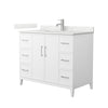 Custom image for White with Brushed Nickel Trim / Giotto Quartz / No Mirror