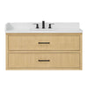 Custom image for Scandinavian Oak with Matte Black Trim / White Quartz / No Mirror