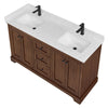 Custom image for Dark Walnut with Matte Black Trim / Carrara Cultured Marble / No Mirror