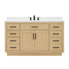 Custom image for Rift Oak with Matte Black Trim / White Quartz / No Mirror