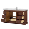 Custom image for Dark Walnut with Matte Black Trim / Giotto Quartz / No Mirror