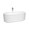 Custom image for White with Shiny White Trim and Brushed Nickel Faucet / 67