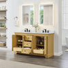 Custom image for Honey Oak with Matte Black Trim / Giotto Quartz / No Mirror