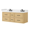Custom image for Scandinavian Oak with Matte Black Trim / White Quartz / No Mirror