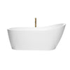 Custom image for White with Shiny White Trim and Brushed Gold Faucet / 67