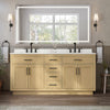 Custom image for Rift Oak with Matte Black Trim / White Quartz / No Mirror
