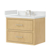 Custom image for Scandinavian Oak with Brushed Nickel Trim / White Quartz / No Mirror