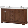 Custom image for Dark Walnut with Polished Chrome Trim / White Quartz / No Mirror