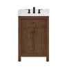 Custom image for Dark Walnut with Matte Black Trim / Carrara Cultured Marble / No Mirror