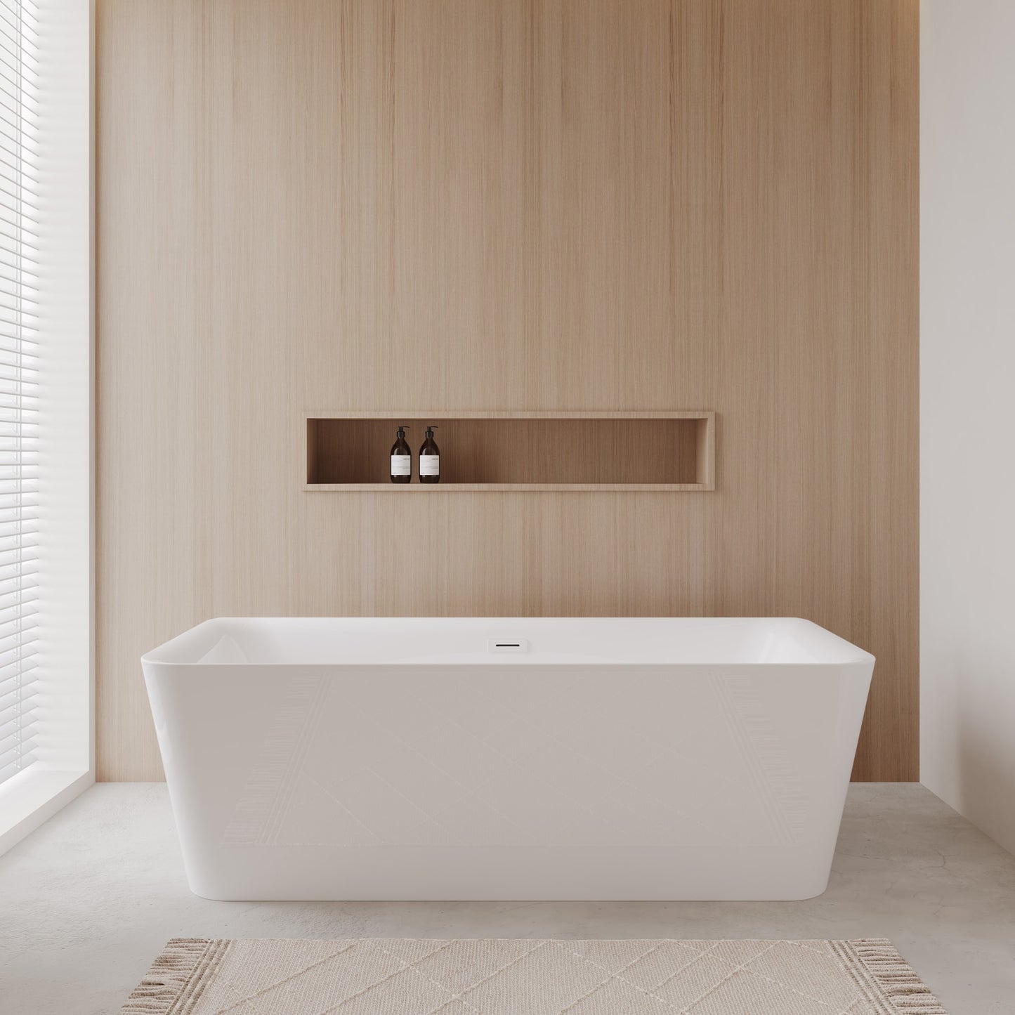 Emily Freestanding Acrylic Bathtub No Faucet 69 inch