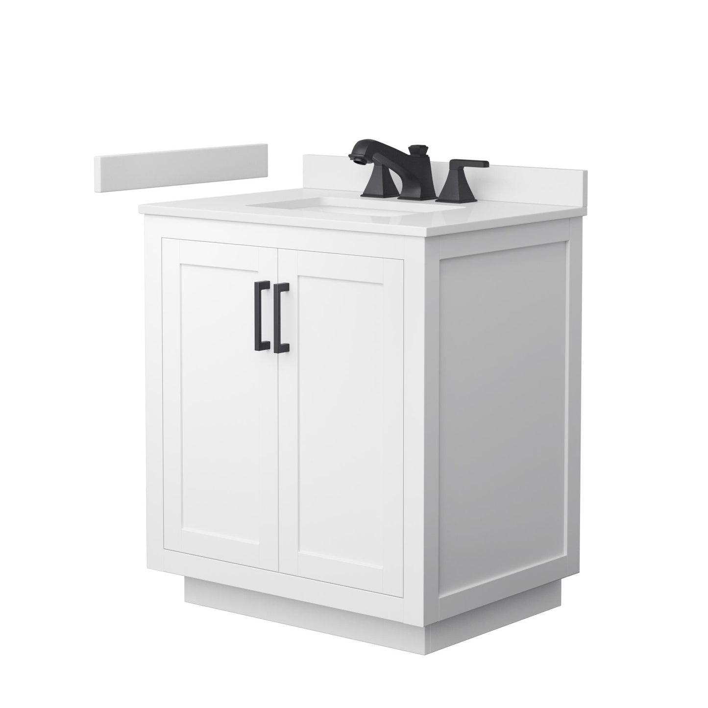 Miranda Bathroom Vanity with Countertop 30 inch Single Sink 3-hole Faucet Setup