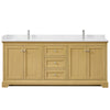 Custom image for Honey Oak with Polished Chrome Trim / White Cultured Marble / No Mirror