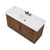 Custom image for Dark Oak with Matte Black Trim / White Cultured Marble / No Mirror