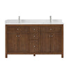 Custom image for Dark Walnut with Brushed Nickel Trim / Giotto Quartz / No Mirror