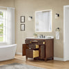 Custom image for Dark Walnut with Matte Black Trim / Carrara Cultured Marble / No Mirror