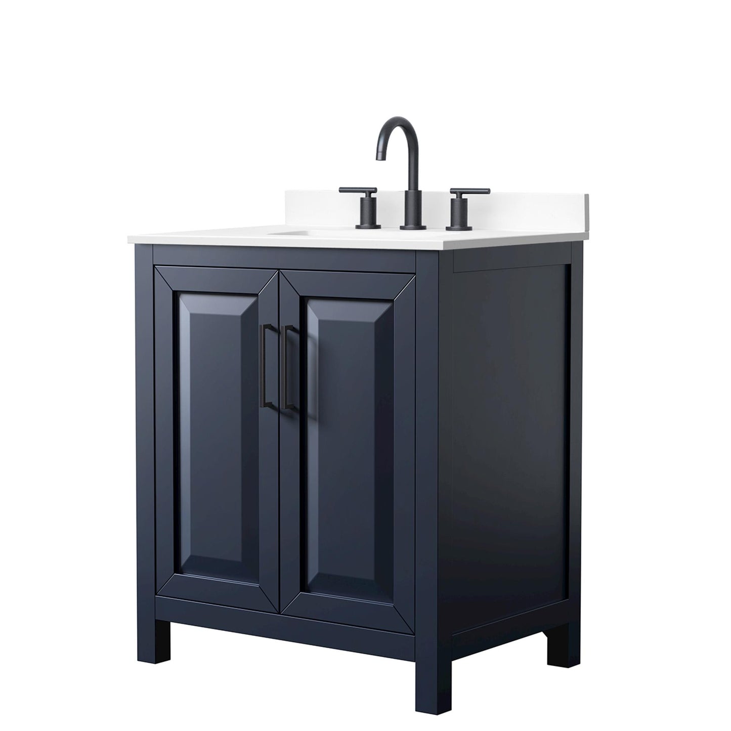Daria Bathroom Vanity with Countertop 30 inch Single Sink 3-hole Faucet Setup