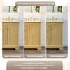 Custom image for Honey Oak with Matte Black Trim / White Cultured Marble / No Mirror