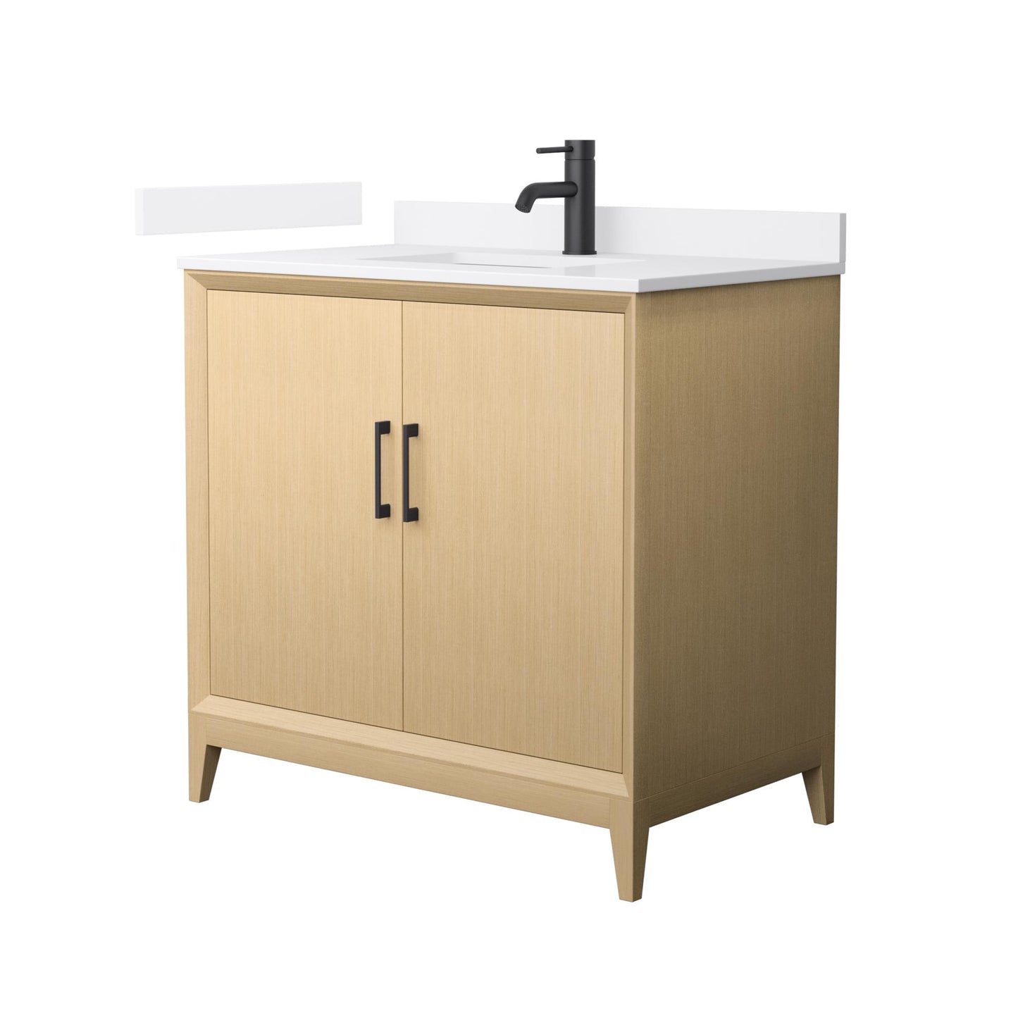 Janna Bathroom Vanity with Countertop 36 inch Single Sink Single hole Faucet Setup