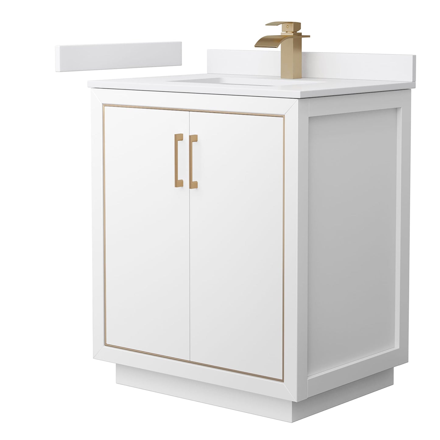 Icon Bathroom Vanity with Countertop 30 inch Single Sink Single hole Faucet Setup