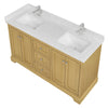 Custom image for Honey Oak with Polished Chrome Trim / Carrara Cultured Marble / No Mirror