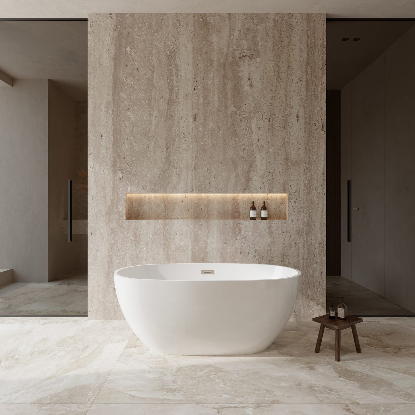 Juno Freestanding Acrylic Bathtub No Faucet 59 inch