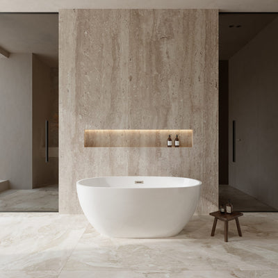 Juno Freestanding Acrylic Bathtub No Faucet 59 inch