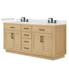 Custom image for Rift Oak with Matte Black Trim / Giotto Quartz / No Mirror