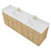 Custom image for Rift Oak with Brushed Gold Trim / Carrara Cultured Marble / No Mirror