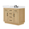 Custom image for Rift Oak with Matte Black Trim / Giotto Quartz / No Mirror