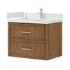Custom image for Toasted Walnut with Brushed Nickel Trim / White Quartz / No Mirror