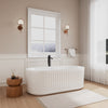 Custom image for White with Polished Chrome Trim and Matte Black Faucet / 67