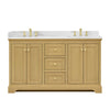 Custom image for Honey Oak with Brushed Gold Trim / Giotto Quartz / No Mirror