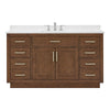 Custom image for Dark Oak with Brushed Nickel Trim / Giotto Quartz / No Mirror