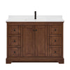 Custom image for Dark Walnut with Matte Black Trim / White Cultured Marble / No Mirror