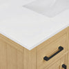Custom image for Rift Oak with Matte Black Trim / White Cultured Marble / No Mirror